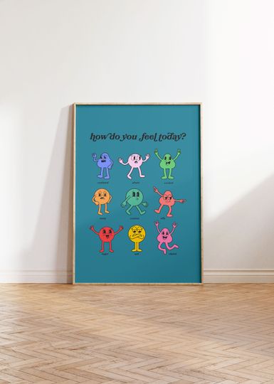 How Do You Feel Today? Emotions Poster, School Posters