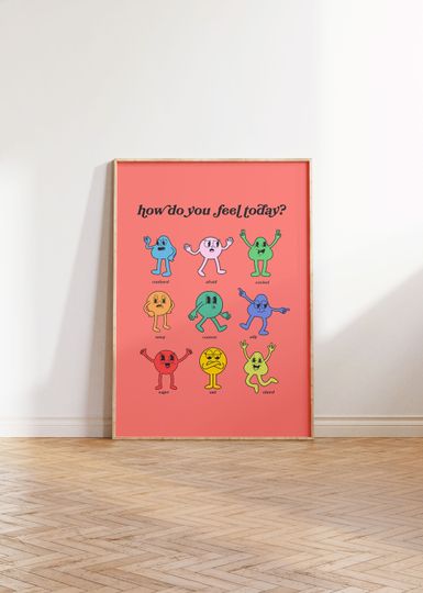 How Do You Feel Today? Emotions Poster, School Posters