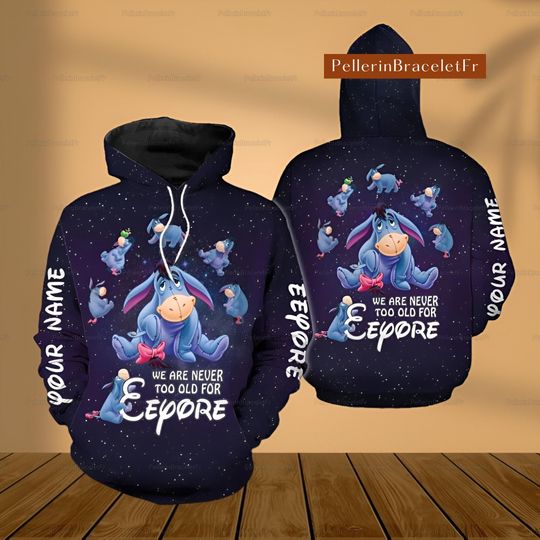Personalized Eeyore Hoodie, The Pooh Hoodie, Eeyore Lover Gift, Disney Hoodie