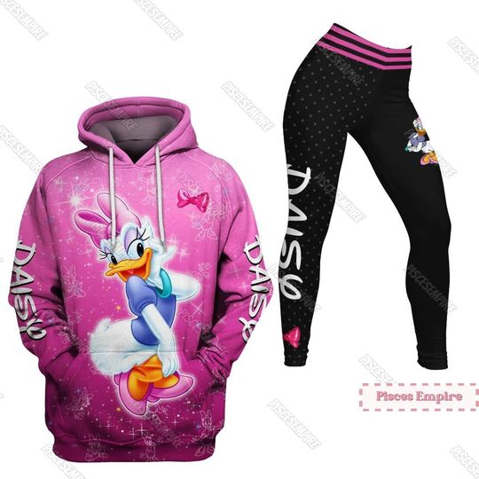 Daisy Duck Hoodies, Daisy Duck Leggings, Disney Daisy 3D Hoodies