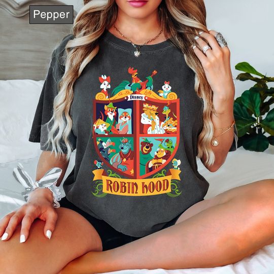 Disney Robin Hood Characters Group Shot Retro Shirt