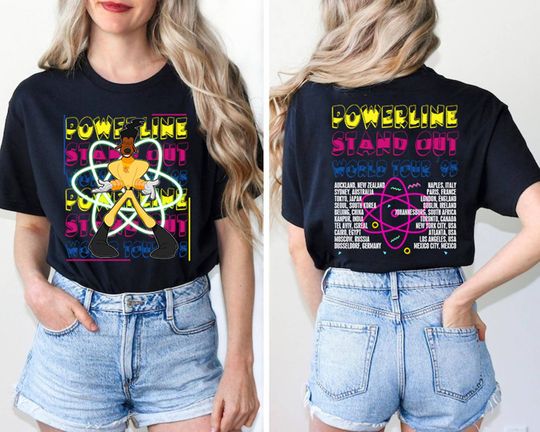Disneyland Powerline Stand Out Tour Shirt, Powerline Goofy Movie Shirt