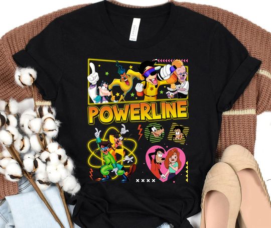 Vintage Disney A Goofy Movie Powerline Retro 90s Shirt, Max and Roxanne