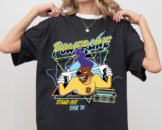 Vintage Disney Powerline Shirt, Disney 90s A Goofy Movie Powerline Stand Out Tour 95