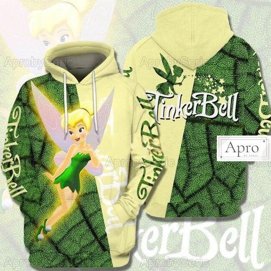 Tinker Bell Hoodie, Disney Princess 3D Hoodie