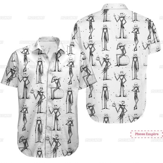 Jack Skellington Shirt, Skellington Hawaiian Shirt