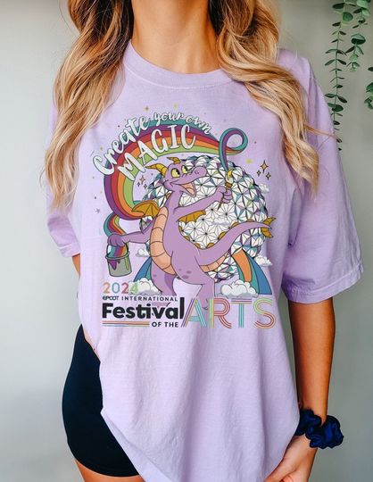 Vintage Disney Figment One Little Spark Shirt, Disney Epcot Festival of the Arts 2024