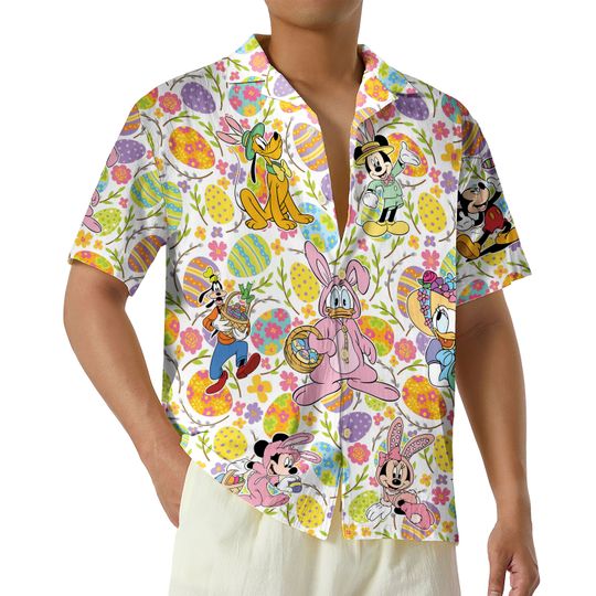 Discover Disney Easter Hawaii Shirt, Mickey And Friend Easter Hawaiian Shirt