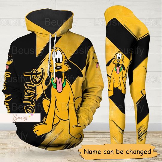 Pluto Dog Hoodie/Leggings, Custom Pluto Dog Hoodie, Disney Pluto Leggings, Funny Pluto Hoodie