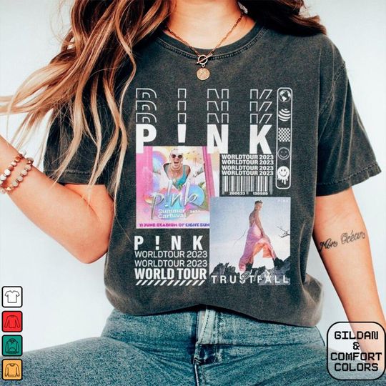 Vintage Pink Singer Trustfall Album Shirt, 2024 Pink Tour Shirt, Music Tour 2024
