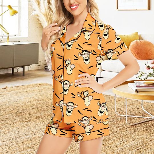 Winnie The Pooh Tigger Disney Pajamas Set, Disney Sleepwear