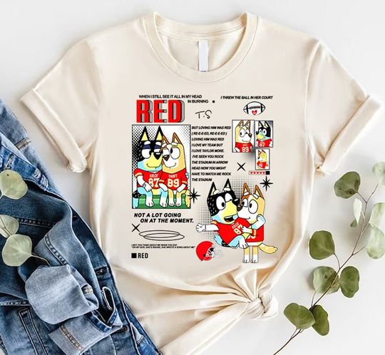 BlueyDad Swift Kelce Jersey Shirt | BlueyDad Travis Kelce and Swift