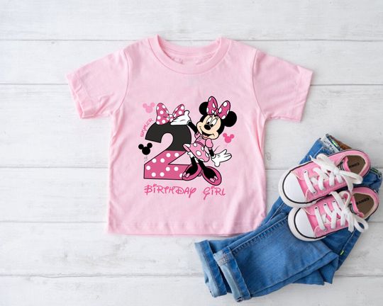 Minnie Mouse Birthday Girl Shirt, Disney Birthday Party