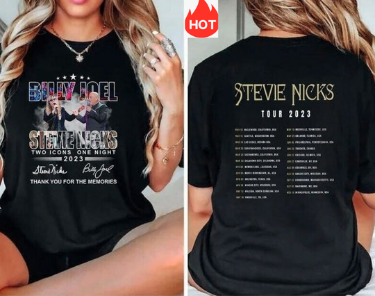 Billy Joel Stevie Nick Tour 2023 T-Shirt