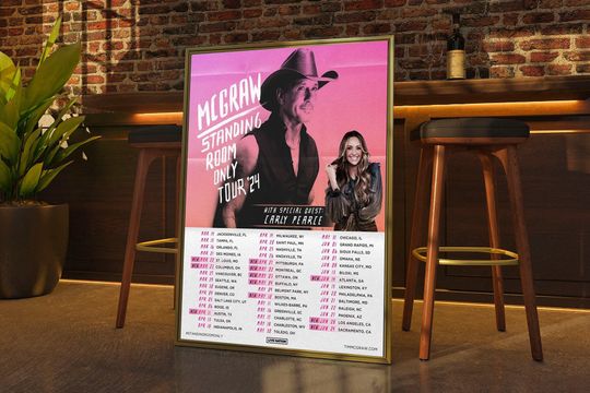 Tim McGraw 2024 Tour Standing Room Only Poster
