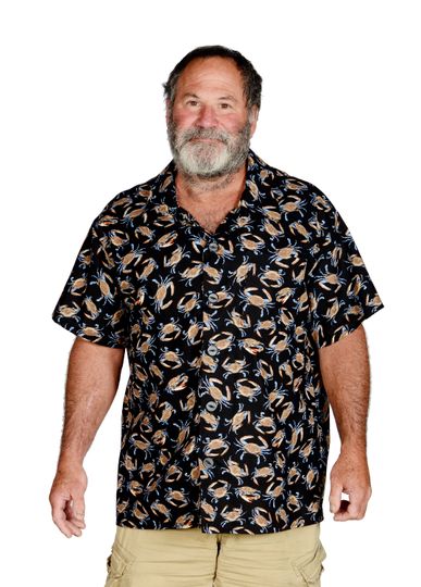 Crabby Black Hawaiian Shirt