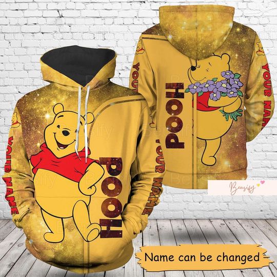 Pooh Bear Hoodie, Personalized Pooh Hoodie, Disney Pooh Hoodie, Winnie The Pooh Hoodie