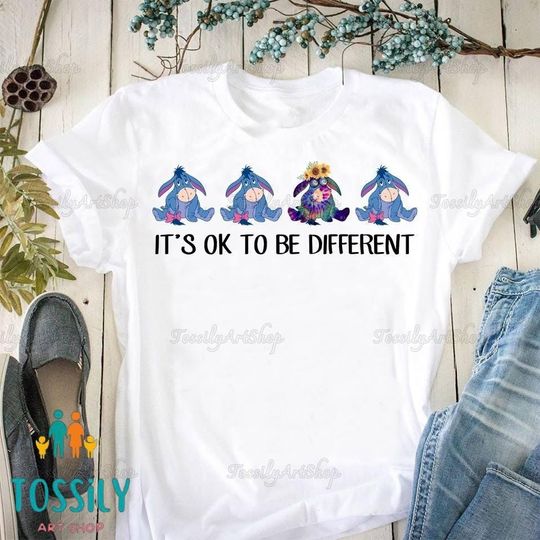 It's Ok To Be Different Eeyore Winnie The Pooh Shirt, Disney Trip Tshirt, Disney Pooh Shirt, Disney Vacation Shirt