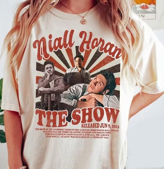 Niall Horan The Show Album 2023 Retro shirt, Niall Horan Vintage 90s T Shirt