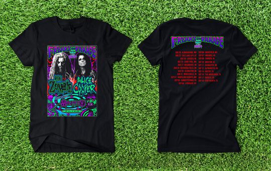 Freaks On Parade 2024 Rob Zombie Alice Cooper Shirt