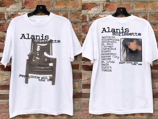 Discover 1996 Alanis Morissette Jagged Little Pill Tour T-Shirt