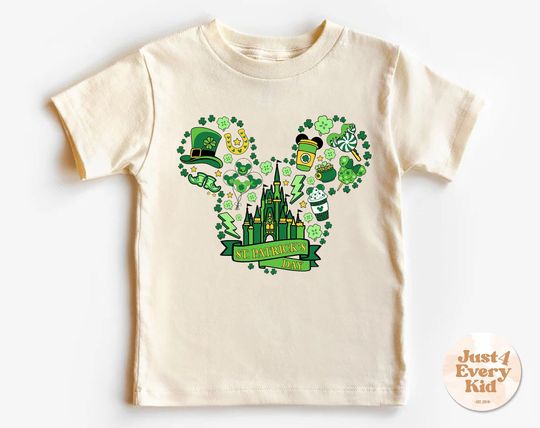 Cute Natural Irish Kids Shirt, Lucky Toddler Shirt, St Patricks Day Disney Shirt