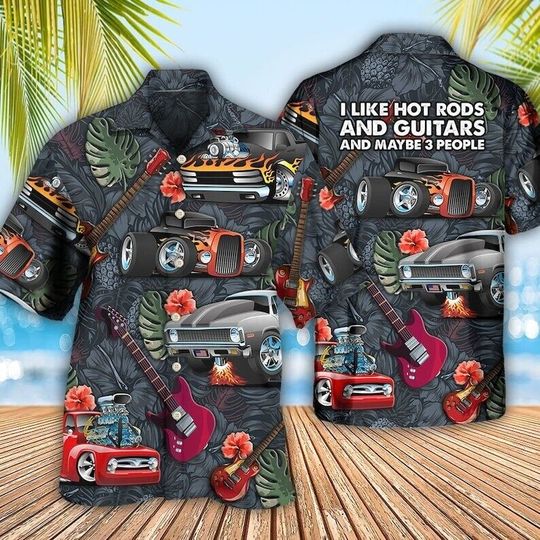 Hot Rod Guitar I Like Hot Rods And Guitars, Hot Rod Movie, Hot Rod Hawaiian Shirt