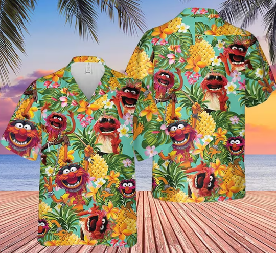 Animal Muppet Pineapple Hawaiian Shirt, Funny Summer Tropical Hawaii Shirt