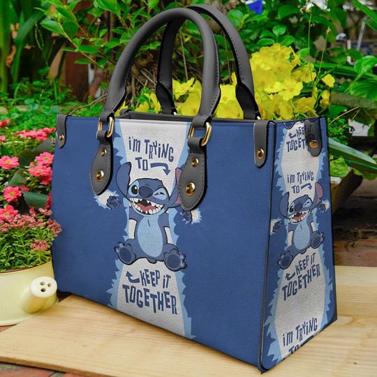 Disney Stitch Leather Handbag, Stitch  Bag/Travel Bag
