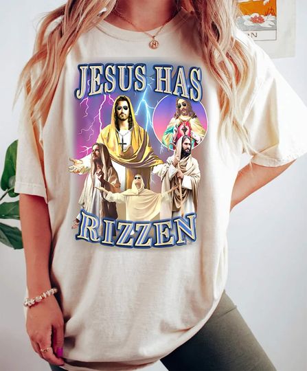Jesus Has Rizzen Shirt, Vintage God Christian Unisex T-shirt
