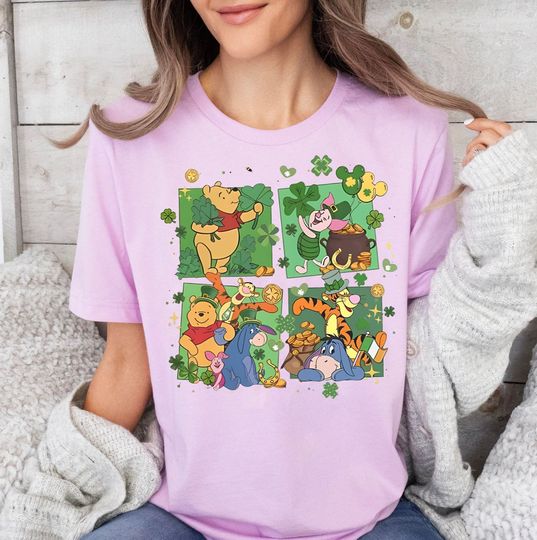 Happy St. PatrickS Day Winnie The Pooh Shirt, Disney St Patrick'S Day T-shirt