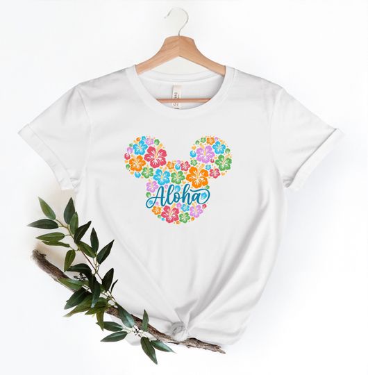 Disney Aloha Shirt, Mickey Hibiscus T-shirt, Girls Disney Trip Shirt, Hawaiian Mickey Shirt, Disneyland Travel Shirt