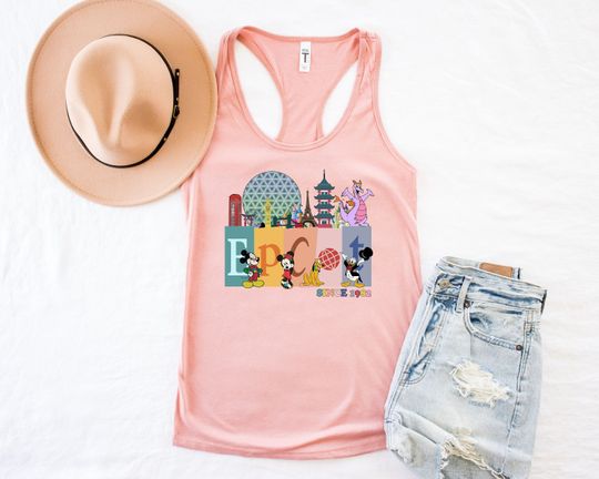 Disney Epcot Tank Top, Vintage Epcot 1982 Tank Top, Mickey And Friends