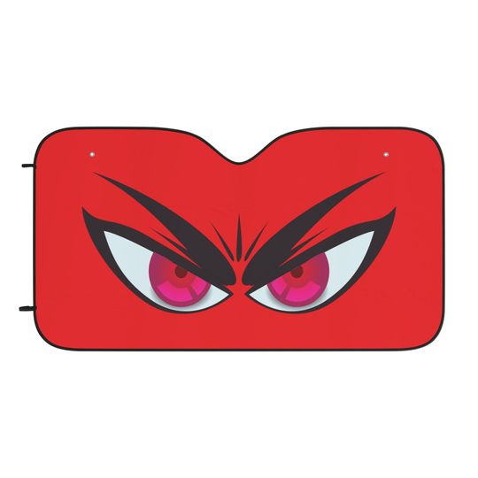 Angry Cartoon Eyes | Car Sun Shades | Dazed and Confused Car Sun Block