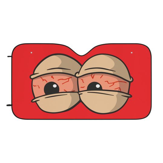 Tired Cartoon Eyes | Car Sun Shades | Rick and Rickandmorty | High | Red