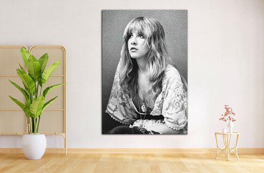 Stevie Nicks Black White Poster
