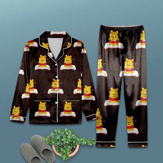 Winnie Pooh Pajamas Set, Disney Pooh Pajamas Set, Winnie Pooh Night Pajamas