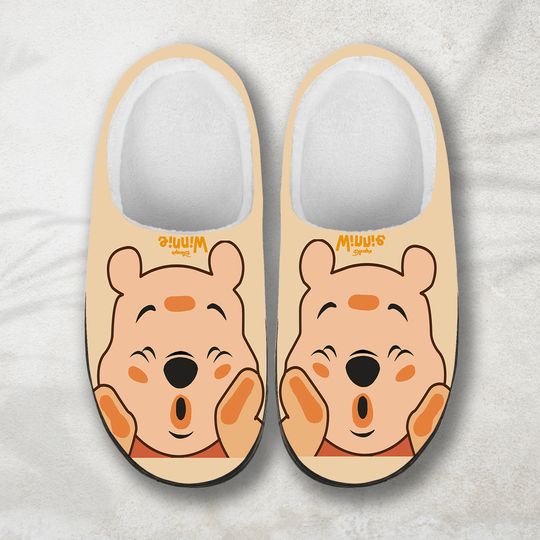 Winnie The Pooh Disney Indoor Slippers, Cartoon Slippers