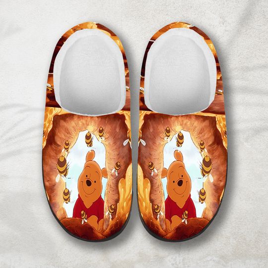 Winnie The Pooh Disney Indoor Slippers, Cartoon Slippers