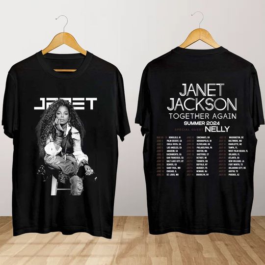 Janet Jackson Together Again Summer Tour 2024 T Shirt