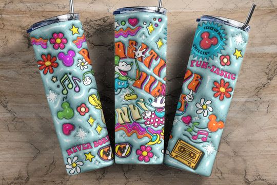 Discover Inflated Positive Vibes Only Mickey and Minnie Tumbler with Lid and Straw