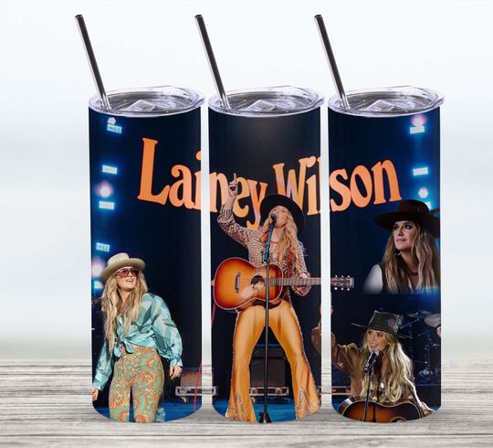 Discover Lainey Wilson 20 oz Tumbler with Lid and Straw