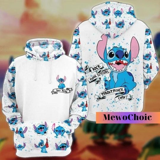 Stitch Hoodie, Custom Name Stitch T-Shirt, Disneyland Shirt, Lilo And Stitch Hoodie, Funny Stitch Sweatshirt
