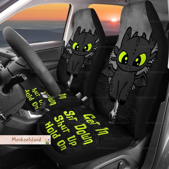 Toothless Car Seat Cover, Disney Toothless Seat Covers, Toothless Car Seat Protector