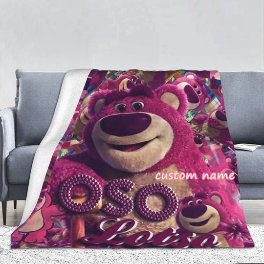Disney Lotso Custom Name Blanket Baby Girl Boy Blankets