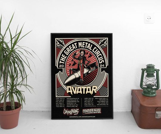 Avatar Band Tour The Great Metal Circus 2024 On The US Poster