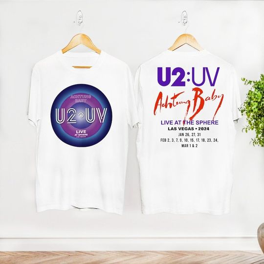 Discover U2:UV Achtung Baby Live At Sphere Tour 2024 T-Shirt, Rock U2 Shirt