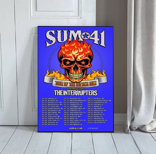 Discover Sum 41 The Setting Sun Tour 2024 Final Tour Poster