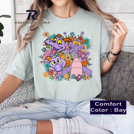 Disney Dragon Figment Floral, Epcot Figment T Shirt
