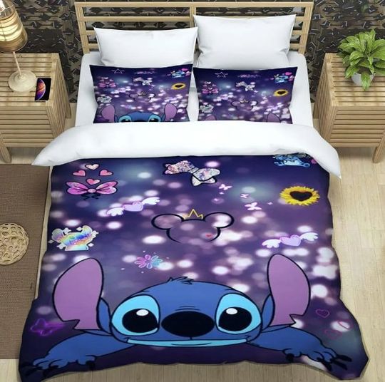 Disney Cartoon Cute Stitch Bedding Sets